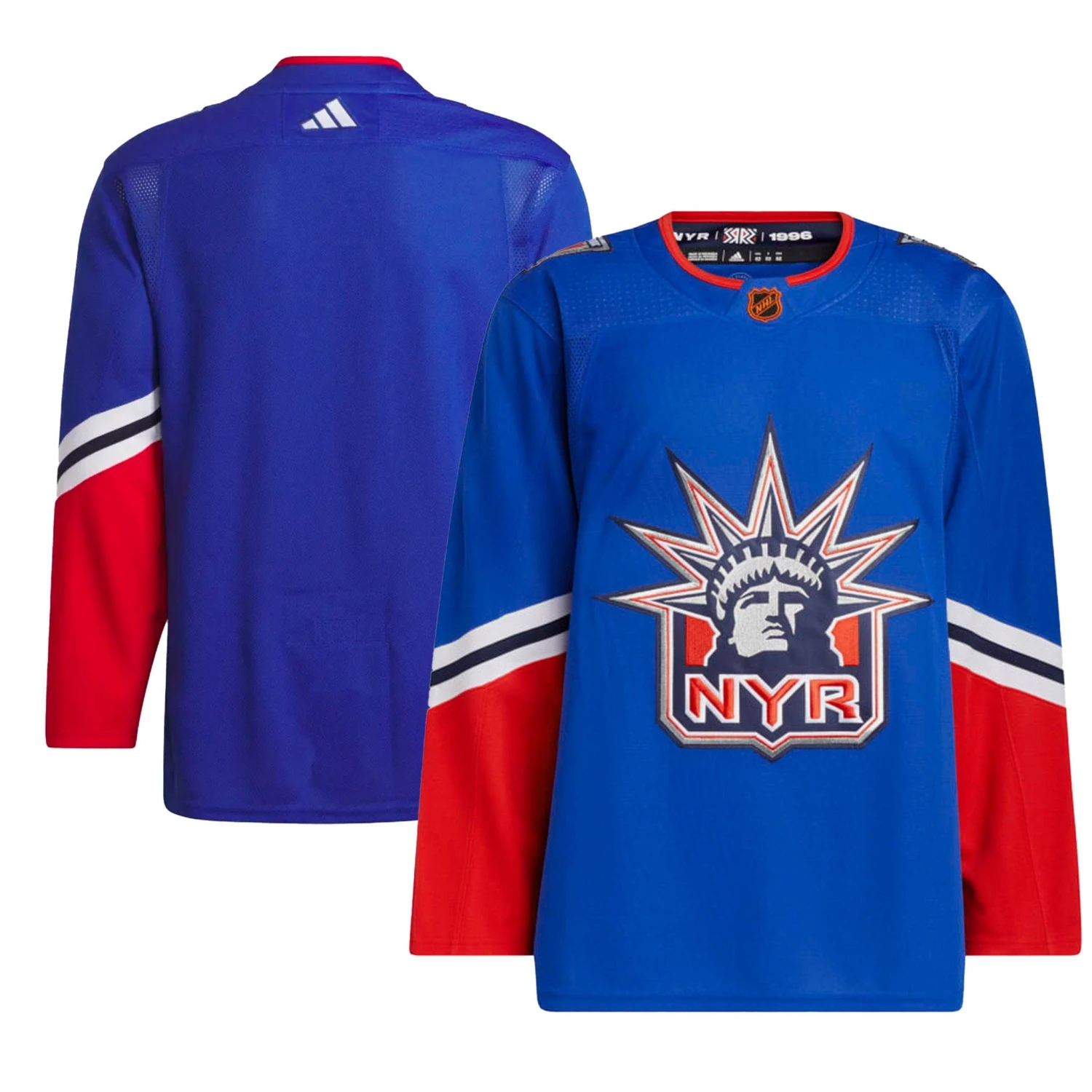 New York Rangers Adidas PrimeGreen Reverse Retro Senior Jersey 1 New York Rangers Adidas PrimeGreen Reverse Retro Senior Jersey