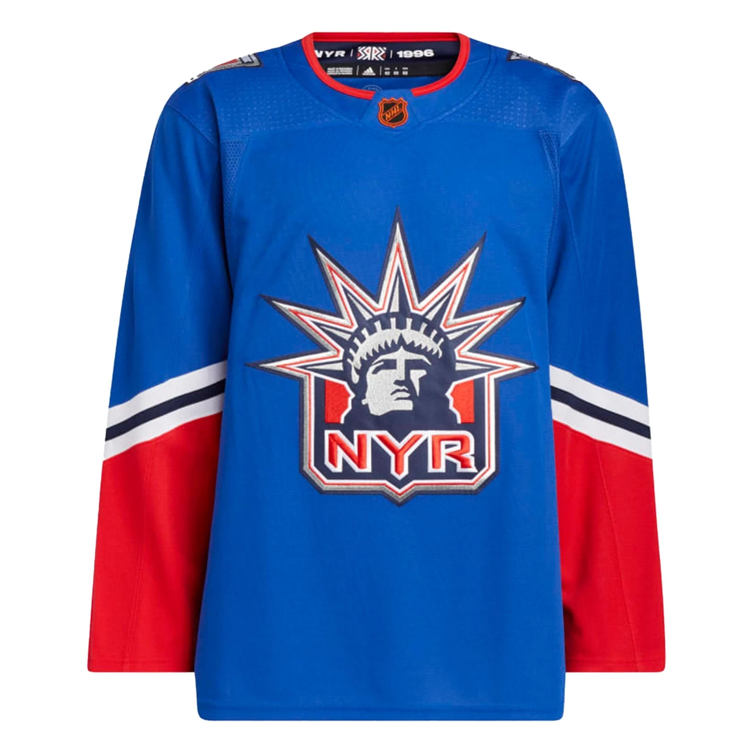 New York Rangers Adidas PrimeGreen Reverse Retro Senior Jersey 2 New York Rangers Adidas PrimeGreen Reverse Retro Senior Jersey - Image 2
