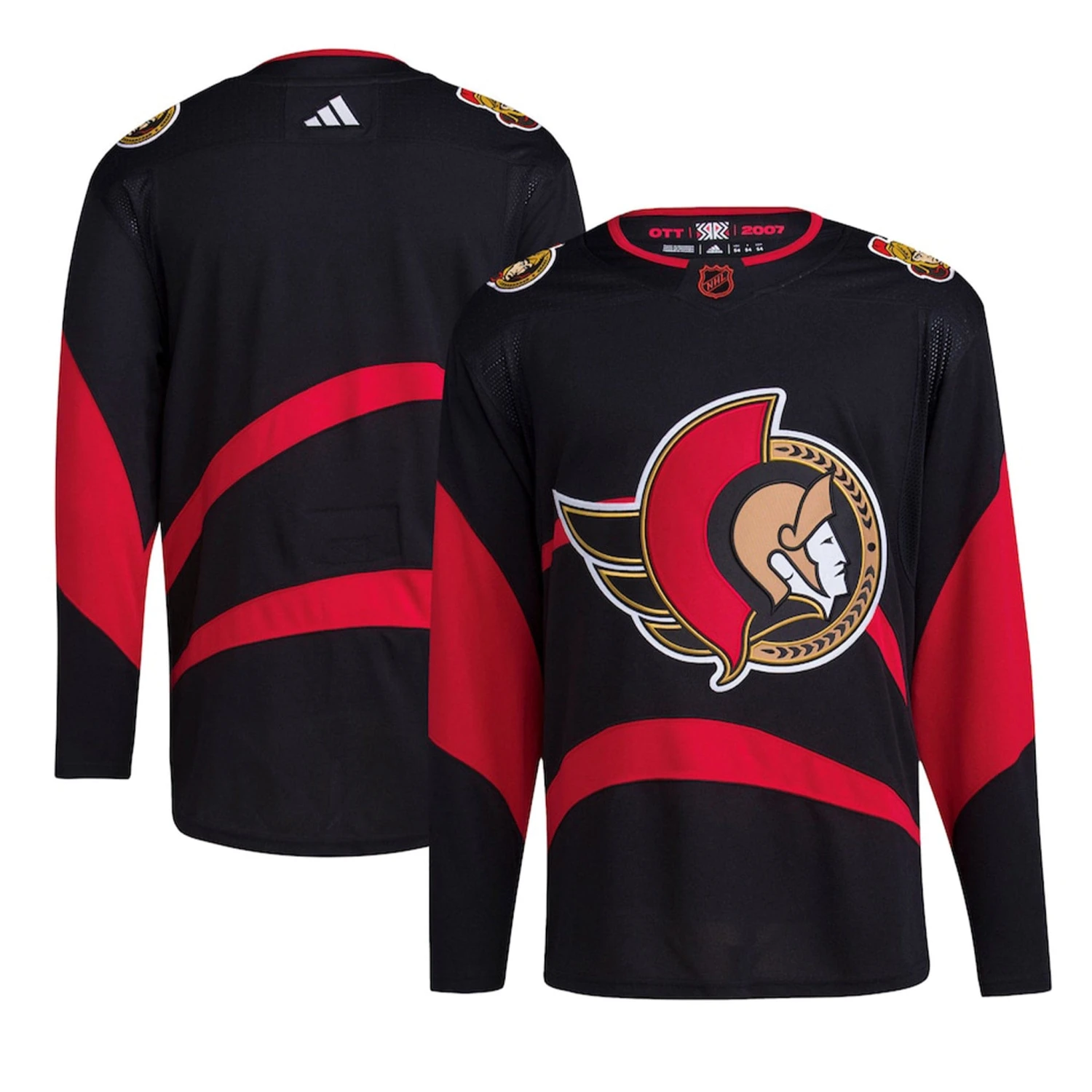 Ottawa Senators Adidas PrimeGreen Reverse Retro Senior Jersey 1 Ottawa Senators Adidas PrimeGreen Reverse Retro Senior Jersey