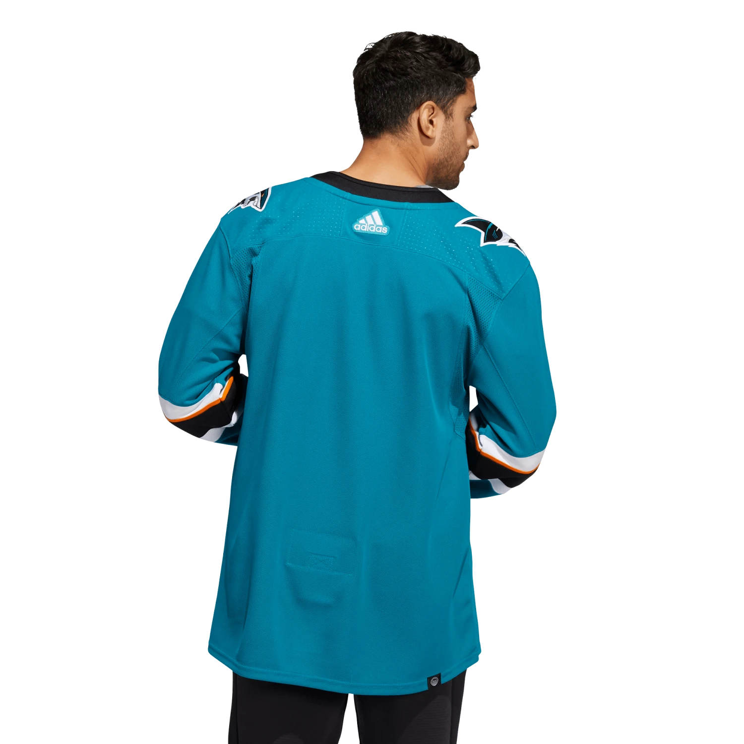 San Jose Sharks Home Adidas PrimeGreen Senior Jersey 4 San Jose Sharks Home Adidas PrimeGreen Senior Jersey - Image 4
