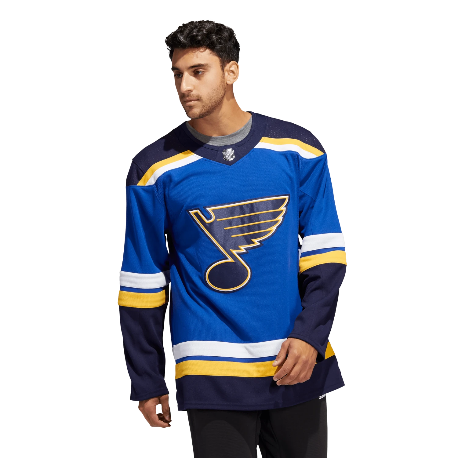 St. Louis Blues Home Adidas PrimeGreen Senior Jersey 3 St. Louis Blues Home Adidas PrimeGreen Senior Jersey - Image 3