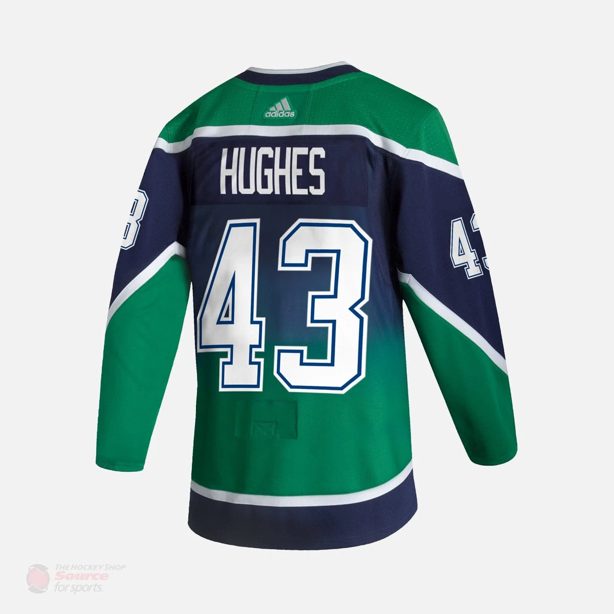 Vancouver Canucks Reverse Retro Adidas Authentic Senior Jersey - Quinn Hughes 4 Vancouver Canucks Reverse Retro Adidas Authentic Senior Jersey - Quinn Hughes - Image 4