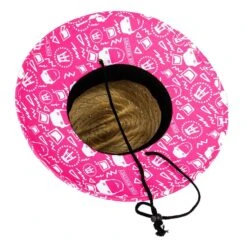 Pink Whitney Straw Lifeguard Hat -The Hockey Hub Sales Store bar stool sports hats pink whitney straw lifeguard hat osfm 30331896037442