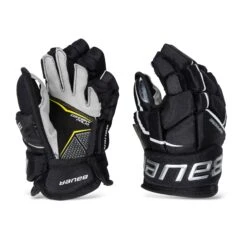 Bauer Supreme 3S Pro Junior Hockey Gloves -The Hockey Hub Sales Store bauer gloves bauer supreme 3s pro junior hockey gloves black white 10 28743839154242
