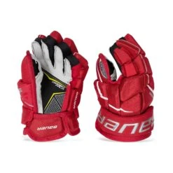 Bauer Supreme 3S Pro Junior Hockey Gloves -The Hockey Hub Sales Store bauer gloves bauer supreme 3s pro junior hockey gloves red 11 28743839252546