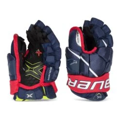 Bauer Vapor 2X Junior Hockey Gloves -The Hockey Hub Sales Store bauer gloves bauer vapor 2x junior hockey gloves navy red white 10 28743795343426