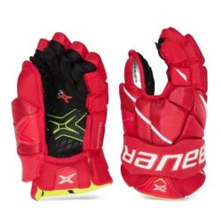 Bauer Vapor 2X Junior Hockey Gloves -The Hockey Hub Sales Store bauer gloves bauer vapor 2x junior hockey gloves red 10 28743795376194