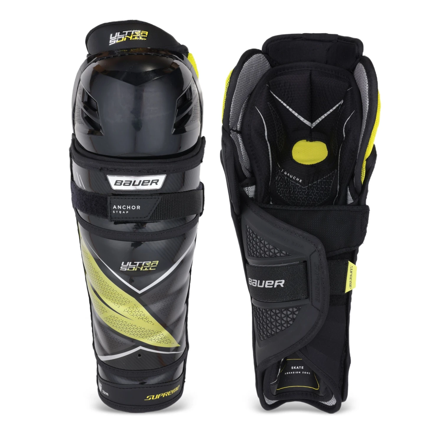 Bauer Supreme UltraSonic Intermediate Hockey Shin Guards 1 Bauer Supreme UltraSonic Intermediate Hockey Shin Guards