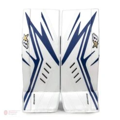 Brian's OPTiK X2 Junior Goalie Leg Pads -The Hockey Hub Sales Store brian s leg pads brian s optik x2 junior goalie leg pads white blue 27 1 28744291221570