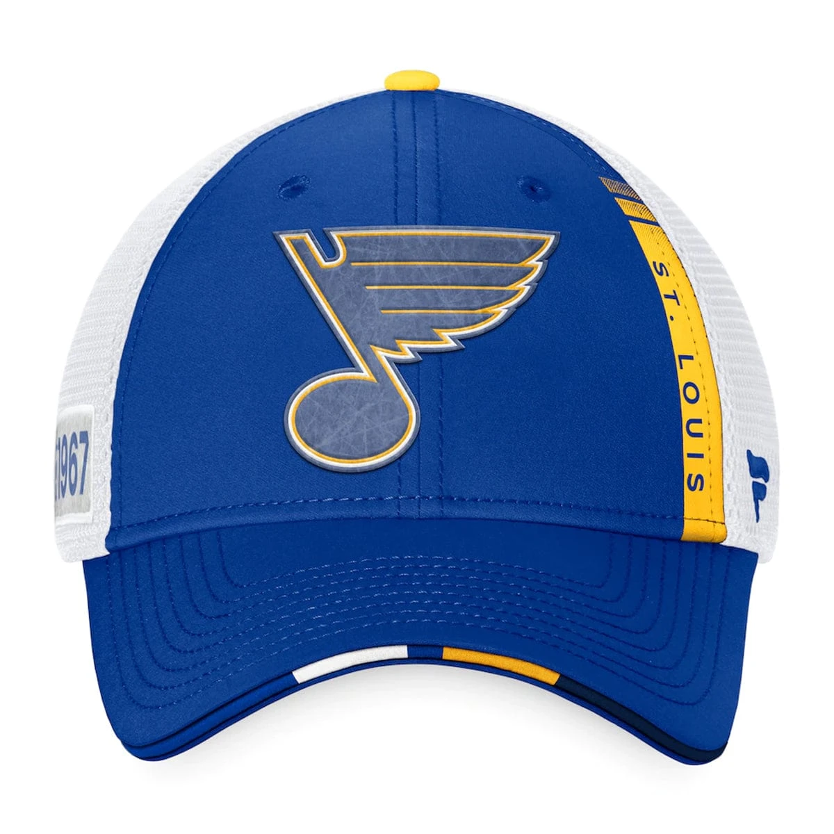 St. Louis Blues Fanatics Authentic Pro Draft Structured Trucker Hat 2 St. Louis Blues Fanatics Authentic Pro Draft Structured Trucker Hat - Image 2