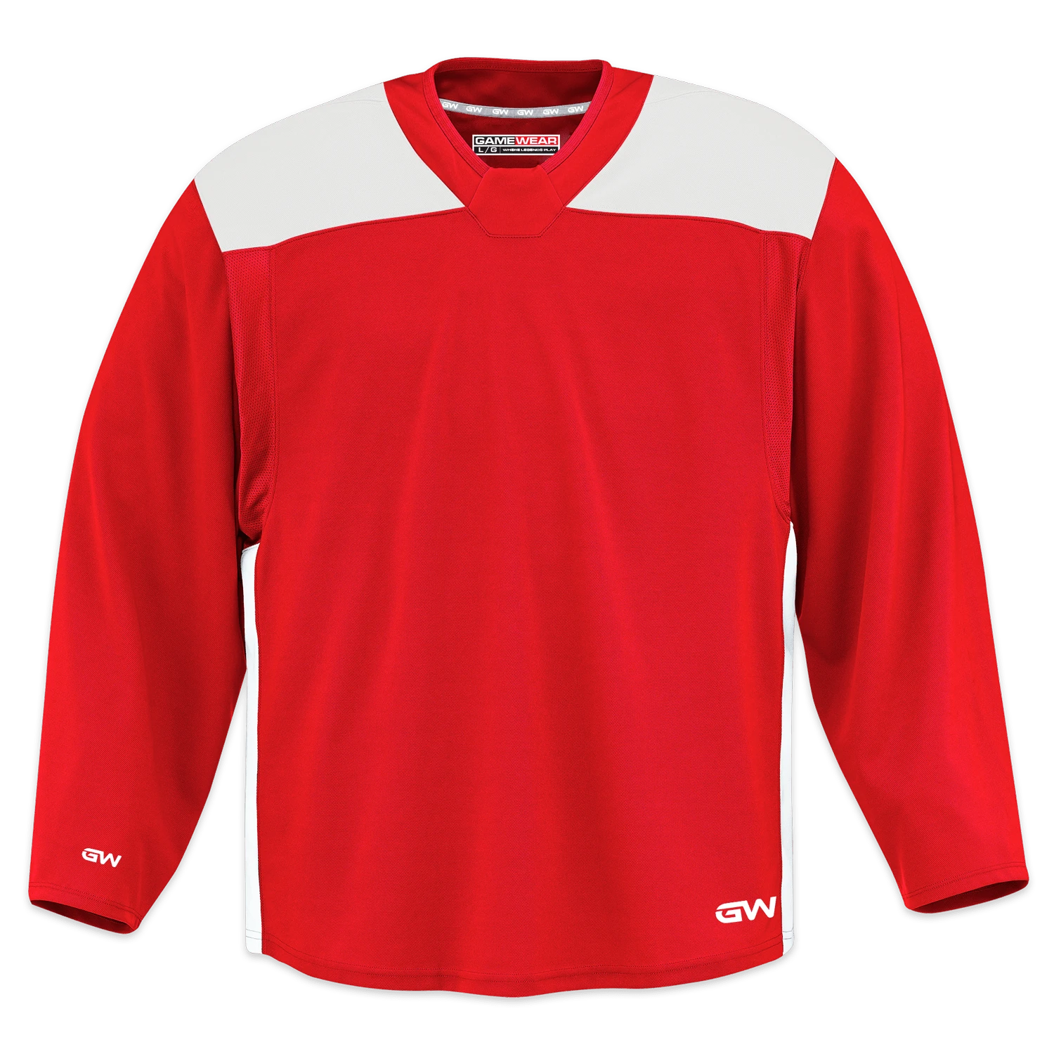 GameWear GW6500 ProLite Series Junior Hockey Practice Jersey - Red / White 1 GameWear GW6500 ProLite Series Junior Hockey Practice Jersey - Red / White