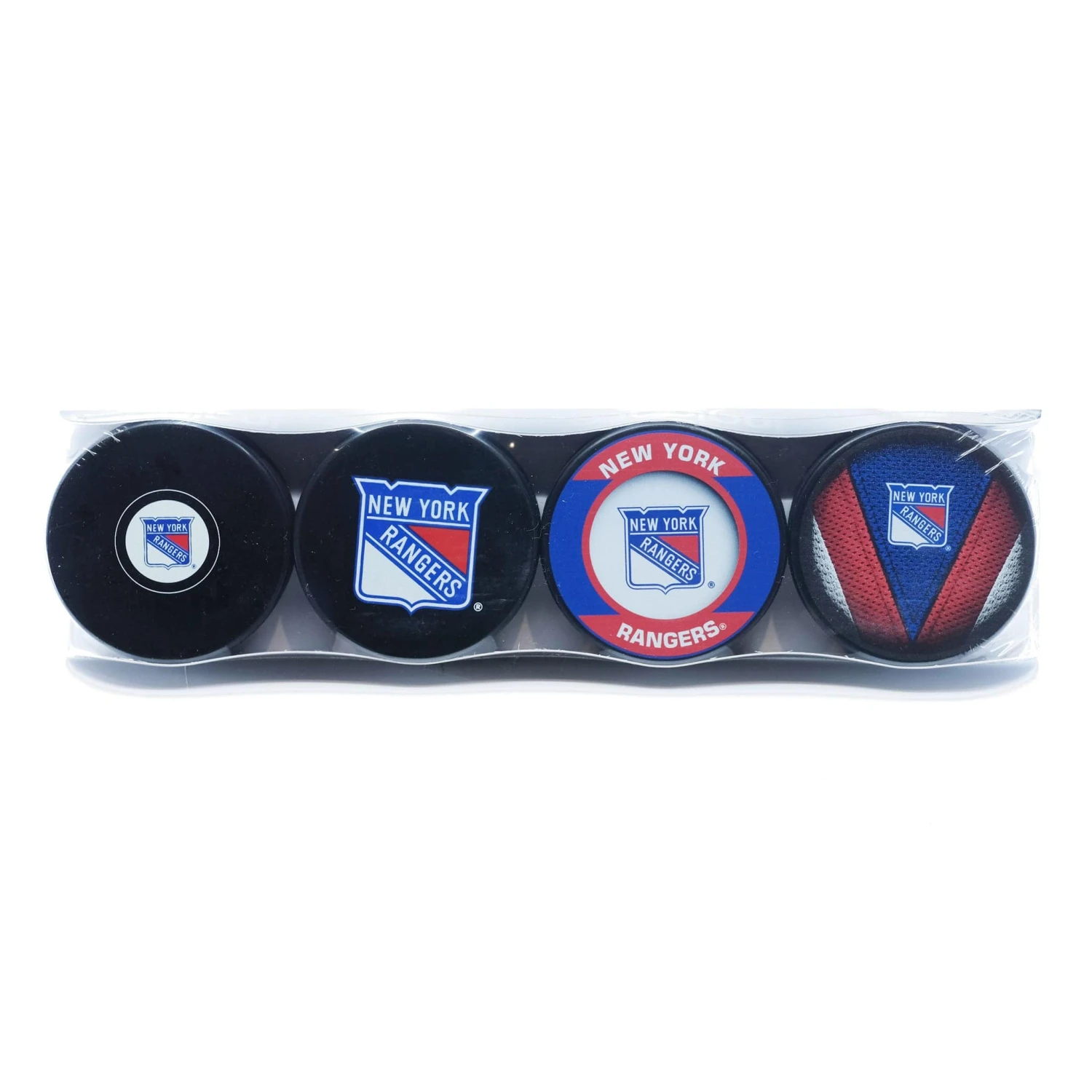New York Rangers Inglasco NHL Logo Hockey Puck (4 Pack) 1 New York Rangers Inglasco NHL Logo Hockey Puck (4 Pack)