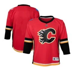 Calgary Flames Home Outer Stuff Replica Toddler Jersey