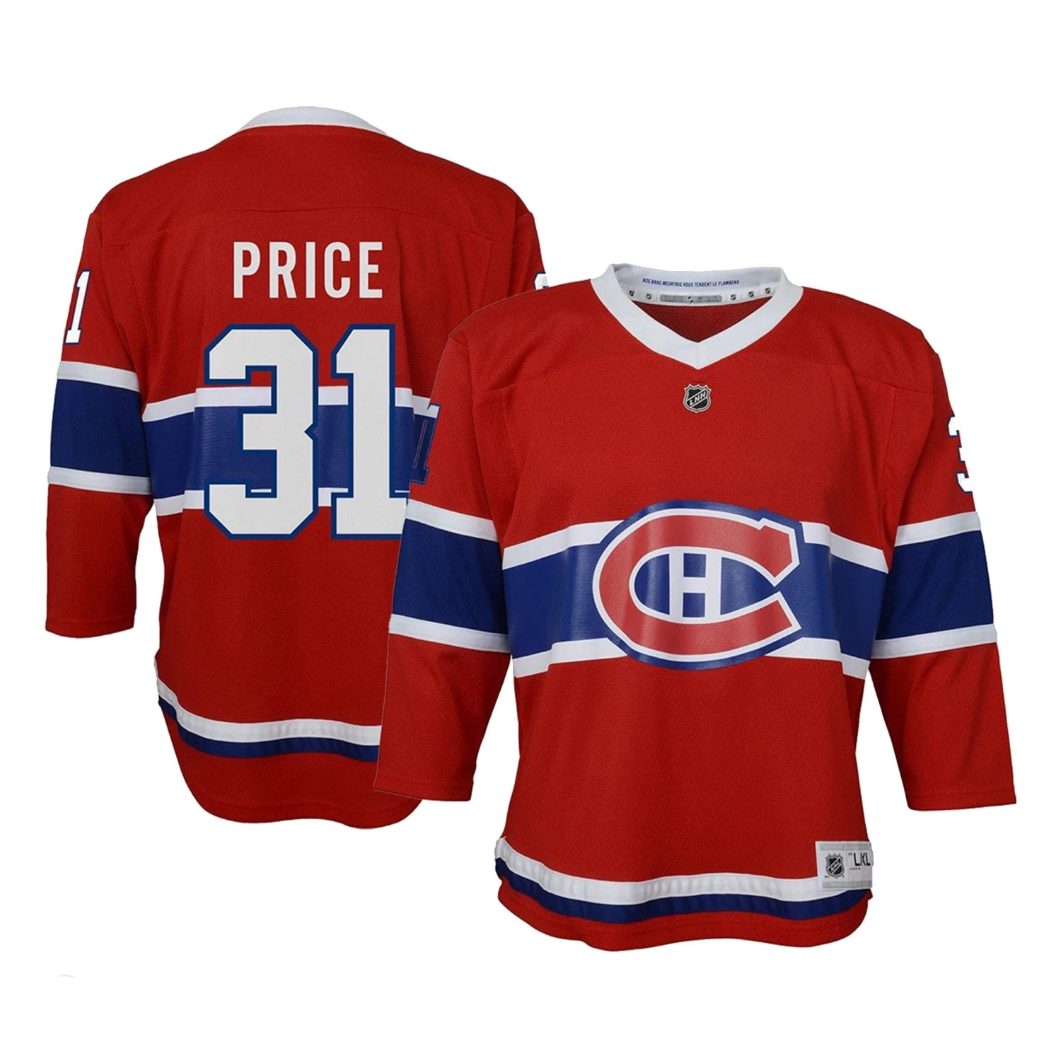 Montreal Canadiens Home Outer Stuff Replica Junior Jersey - Carey Price 1 Montreal Canadiens Home Outer Stuff Replica Junior Jersey - Carey Price