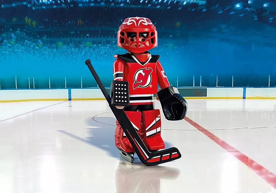Playmobil NHL Hockey Goalie - New Jersey 2 Playmobil NHL Hockey Goalie - New Jersey - Image 2