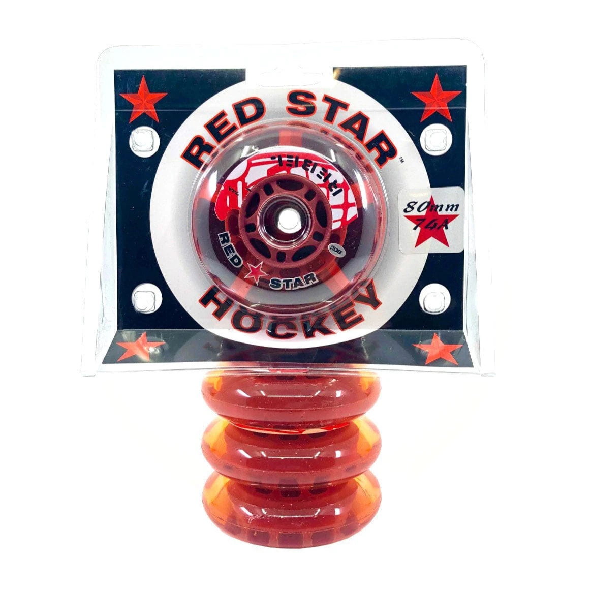 Red Star Rebel Wheels (4-Pack) - Red (74A) 1 Red Star Rebel Wheels (4-Pack) - Red (74A)