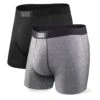Saxx Ultra Boxers - Black / Grey (2 Pack)