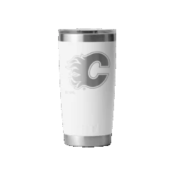 YETI Rambler 20oz Tumbler - Calgary Flames -The Hockey Hub Sales Store yeti drinkware yeti rambler 20oz tumbler calgary flames white 30418221105218