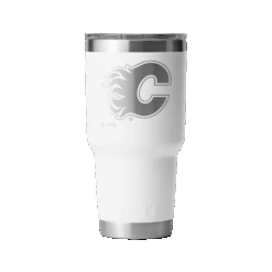 YETI Rambler 30oz Tumbler - Calgary Flames -The Hockey Hub Sales Store yeti drinkware yeti rambler 30oz tumbler calgary flames white 30417857151042
